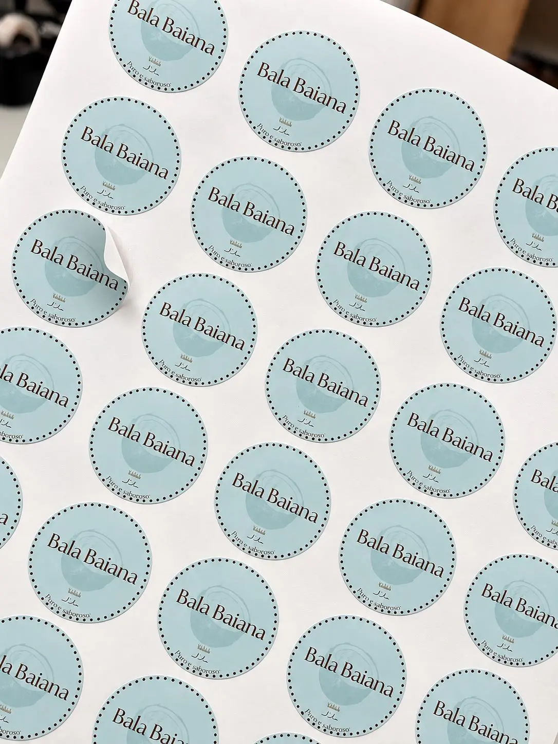Adesivos redondos personalizados